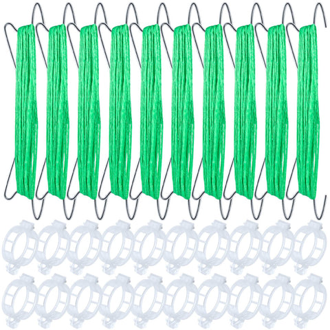 HFXXAD tomato hooks with string for sturdy trellis support