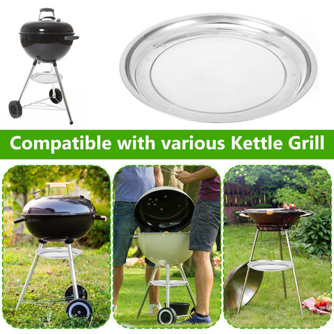 Durable replacement ash pan for charcoal grills and smokers.