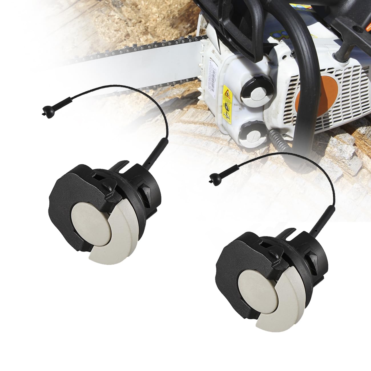 HGC fuel cap for Stihl MS171/MS381, front view, durable OEM replacement ensuring a secure seal