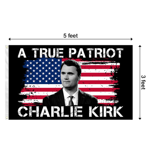 HGCO Charlie Kirk flag with HD print for crisp, vivid patriotic visuals.