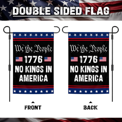 HGCO We The People 1776 flag stitching detail with quadruple seams for lasting outdoor use.