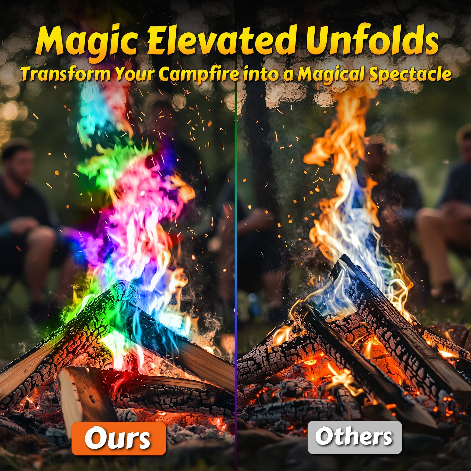HGD Campfire Color Packets bring excitement to bonfires and patio evenings.
