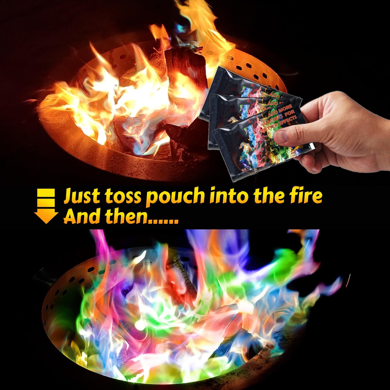 HGD Color-Changing Packets suit camping and backyard pits, adding visual interest to any fire.
