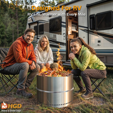 HGD removable ash pan simplifies cleanup after use