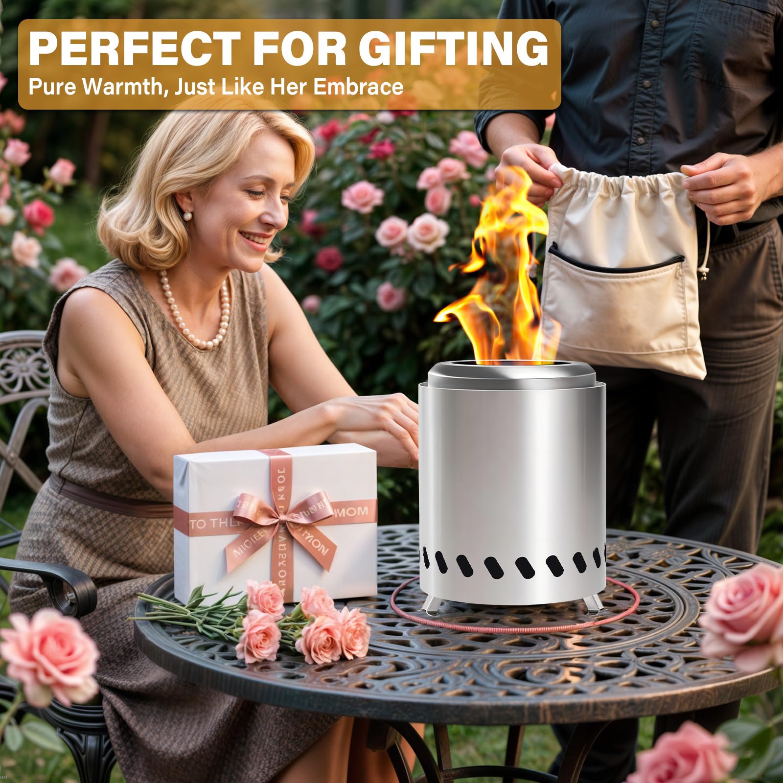 HGD compact design close-up for camping or patio setup