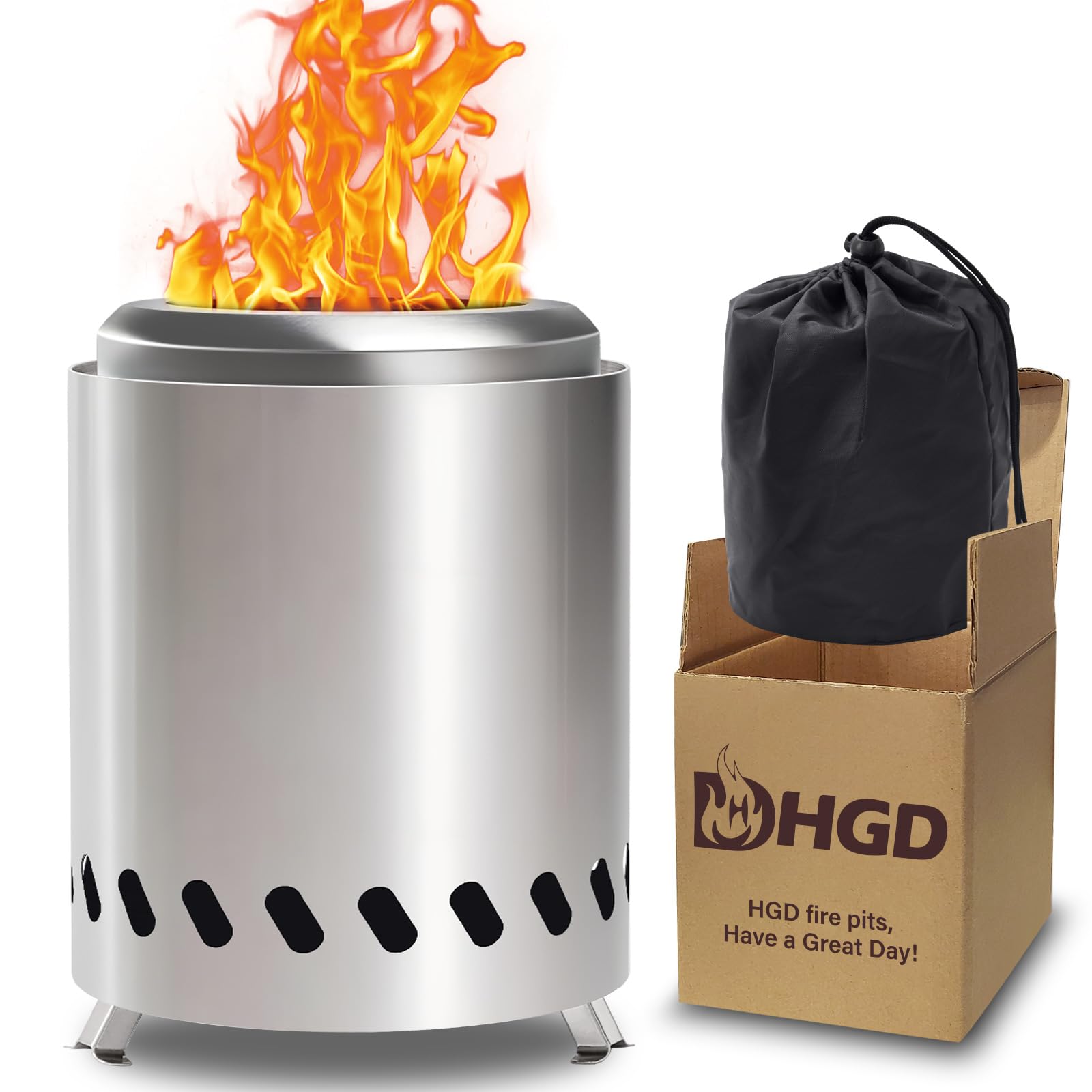 HGD small tabletop fire pit overview glows softly for cozy outdoor evenings
