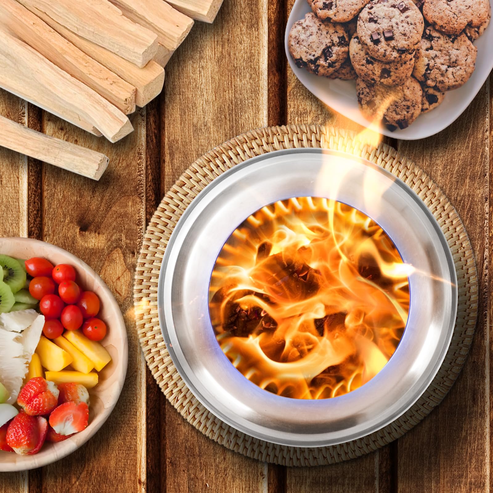 HGD smokeless technology illustrated by clean flame profile