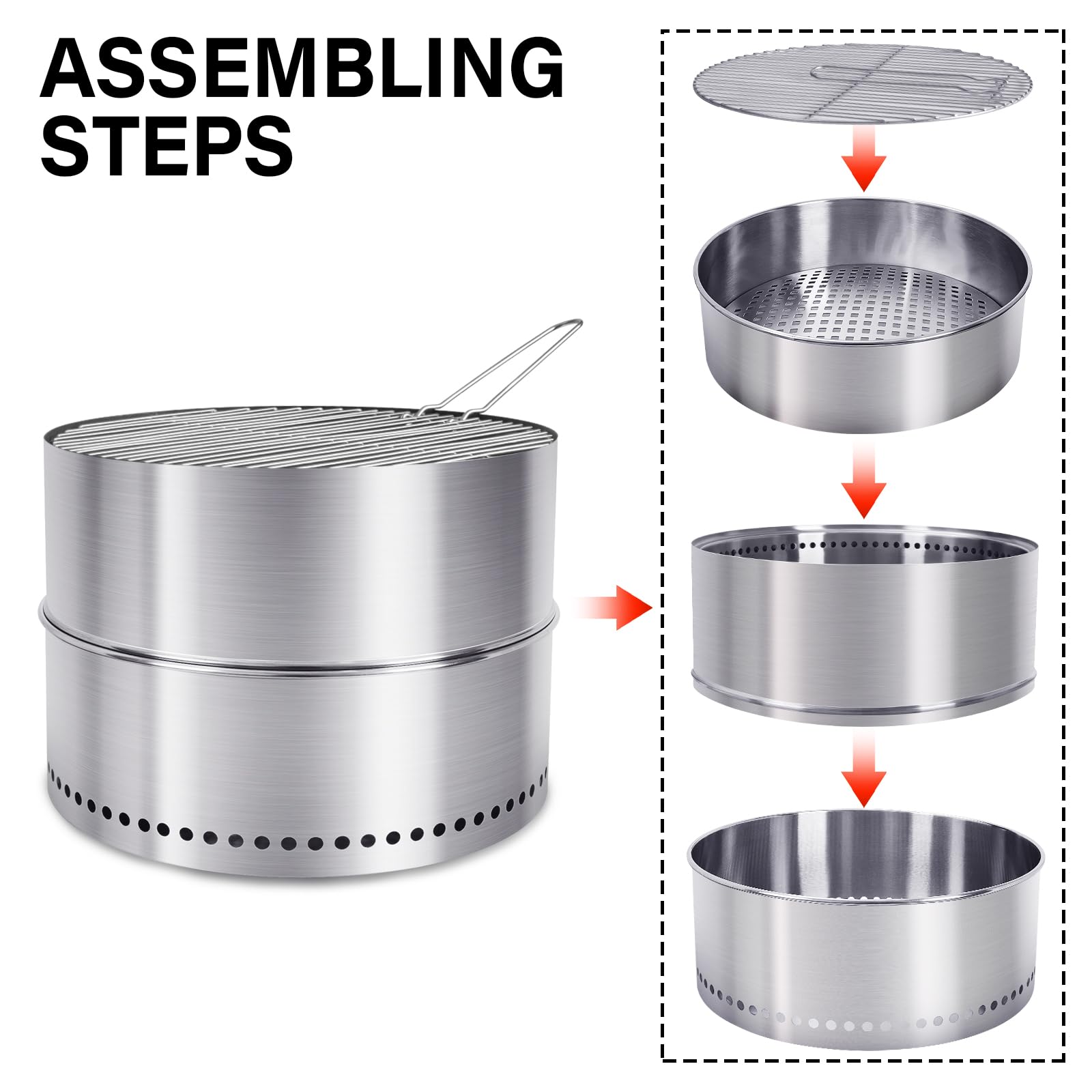 HGD premium stainless steel construction resists heat and rust.