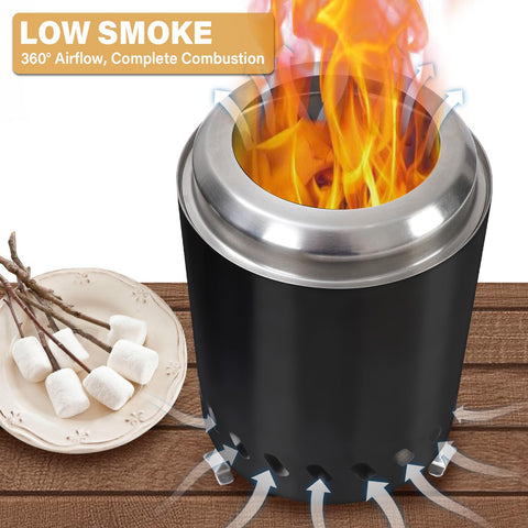 HGD triangular base enhances stability during outdoor fires.