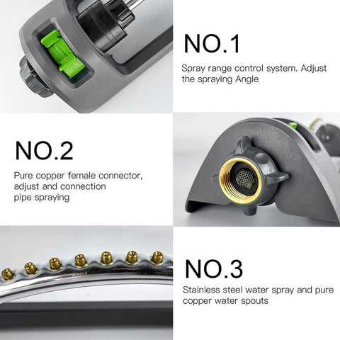 HH Together sprinkler fits standard 3/4-inch hoses for versatile setups