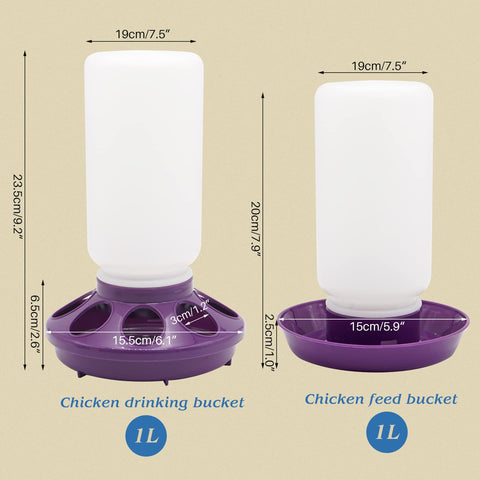 HHNIULI chick feeder open-fill action in use.