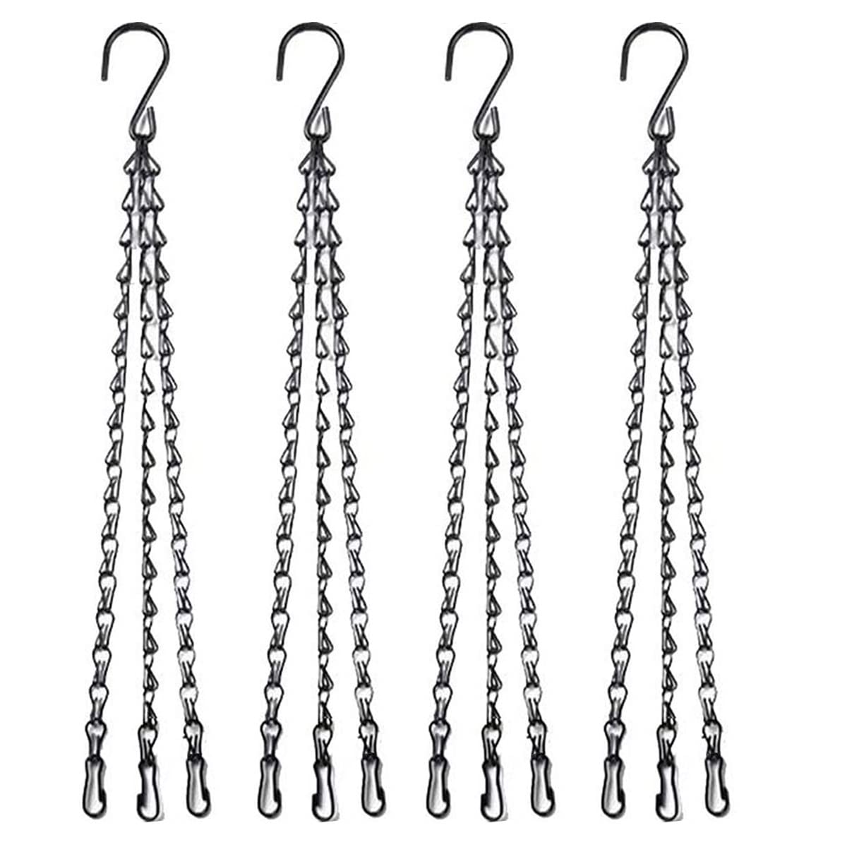 HHTHH 18-inch black hanging chain with hooks for a durable planter setup