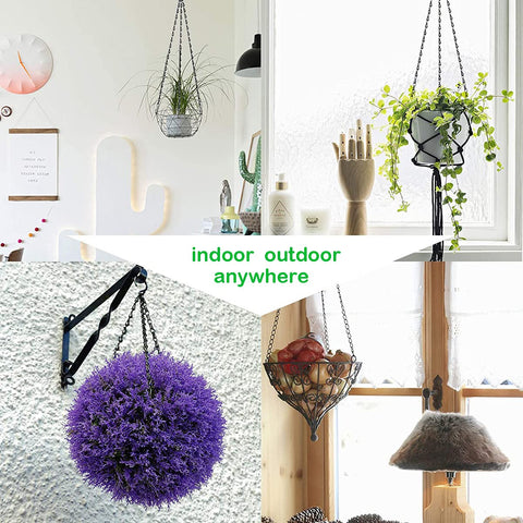 HHTHH robust hanging chains with S-hooks and clips for versatile hanging.