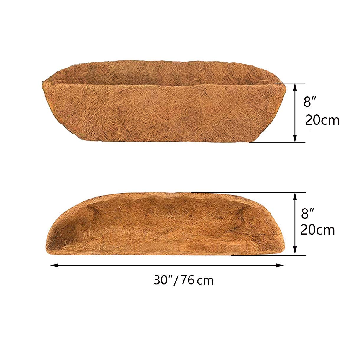 HHTHH coconut fiber liner closeup highlights natural texture and breathable material.