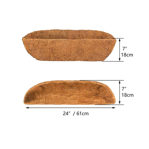 HHTHH replaceable coco liner on wall planter, easy securement for tidy displays.