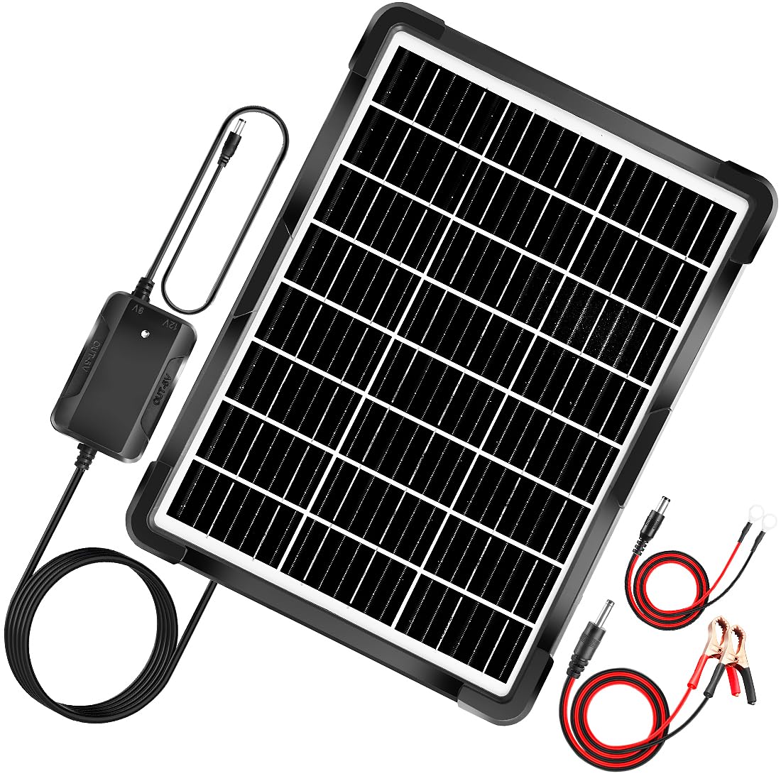 Hhuiyu 20W solar panel for outdoor charging and battery maintenance