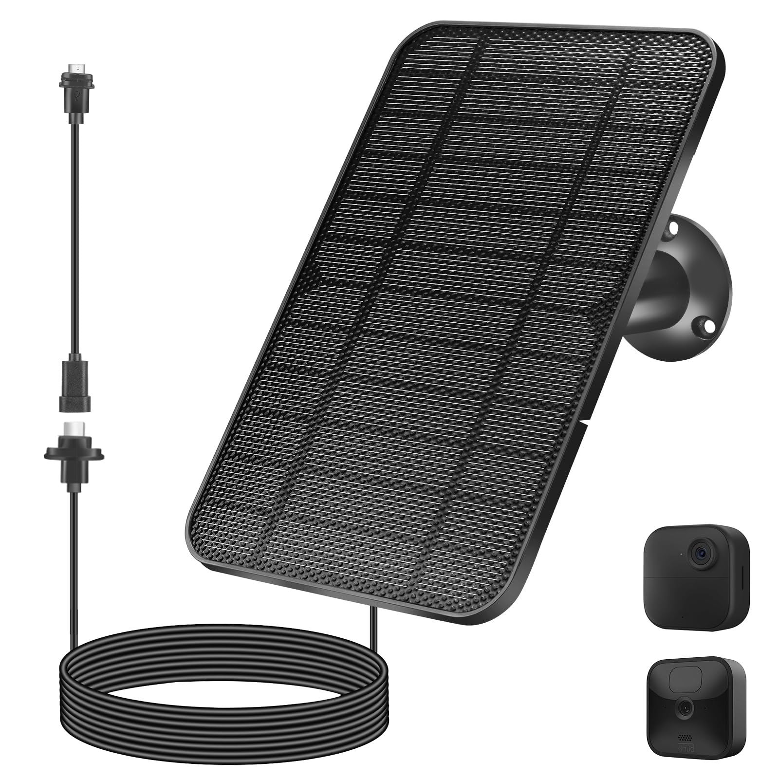 Hhuiyu solar panel 4W compatible with Blink, powering outdoor cameras reliably