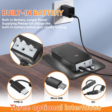Hhuiyu 360-degree bracket allows flexible panel positioning for faster charging.