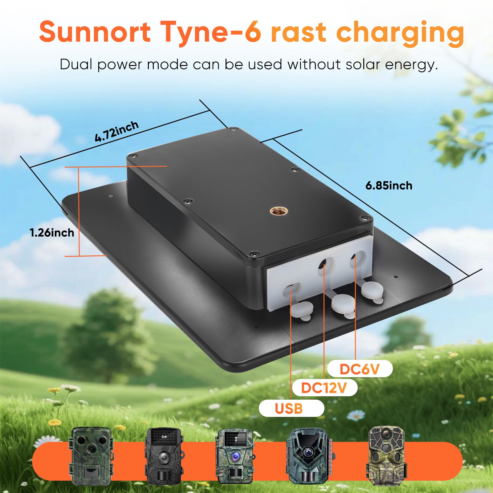 Hhuiyu portable solar panel captures sun from multiple angles for reliable power.