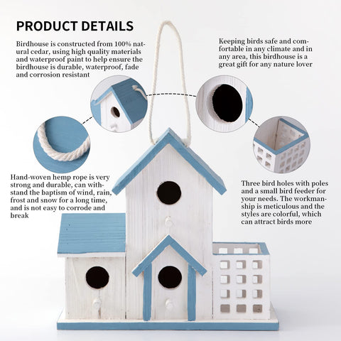 Natural cedar wood finish on HHWODB bluebird birdhouse.