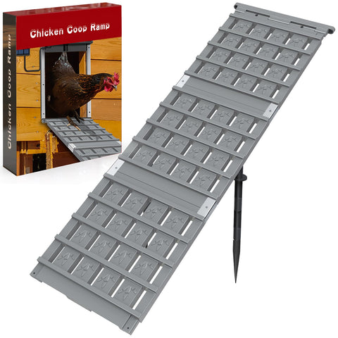 HHXRISE chicken coop ramp assembled for indoor coop use, easy access.