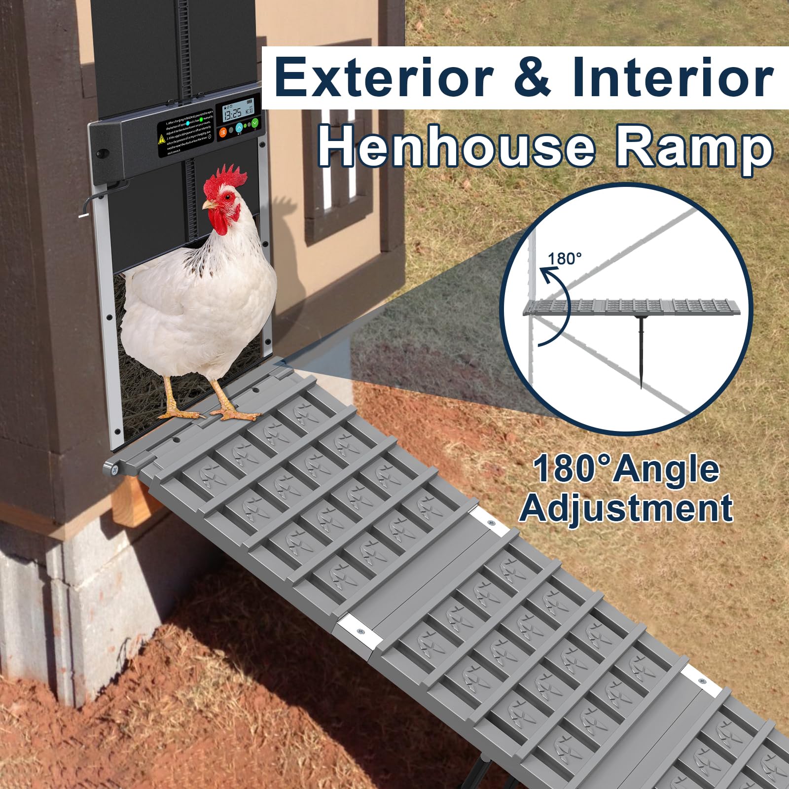 HHXRISE coop ladder length adjustable for different heights.