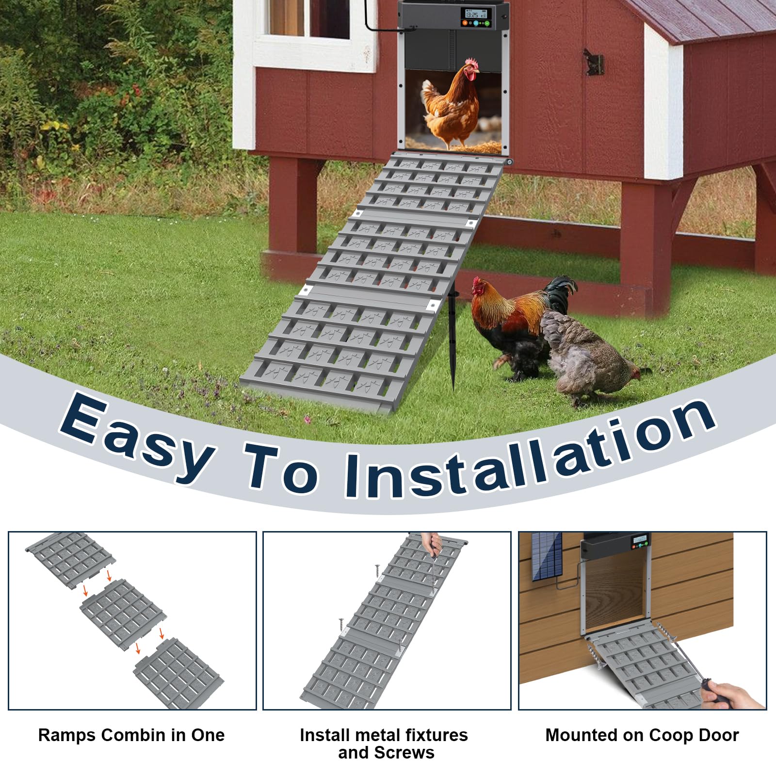 HHXRISE ramp made of waterproof rot-resistant plastic for outdoor use.