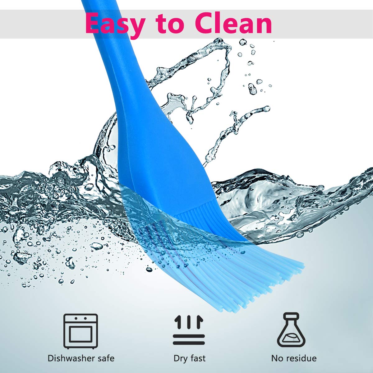 Hhyn small blue silicone brush for precise butter application