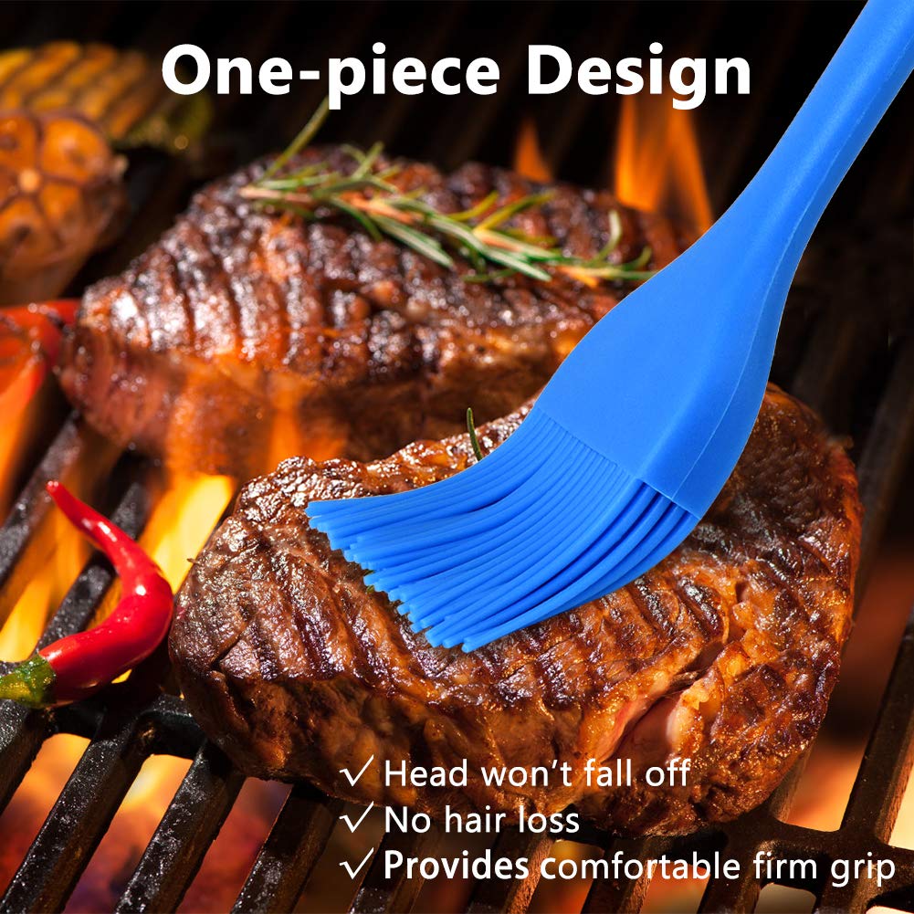 Hhyn small green silicone pastry brush for delicate pastry glazing and toppings.