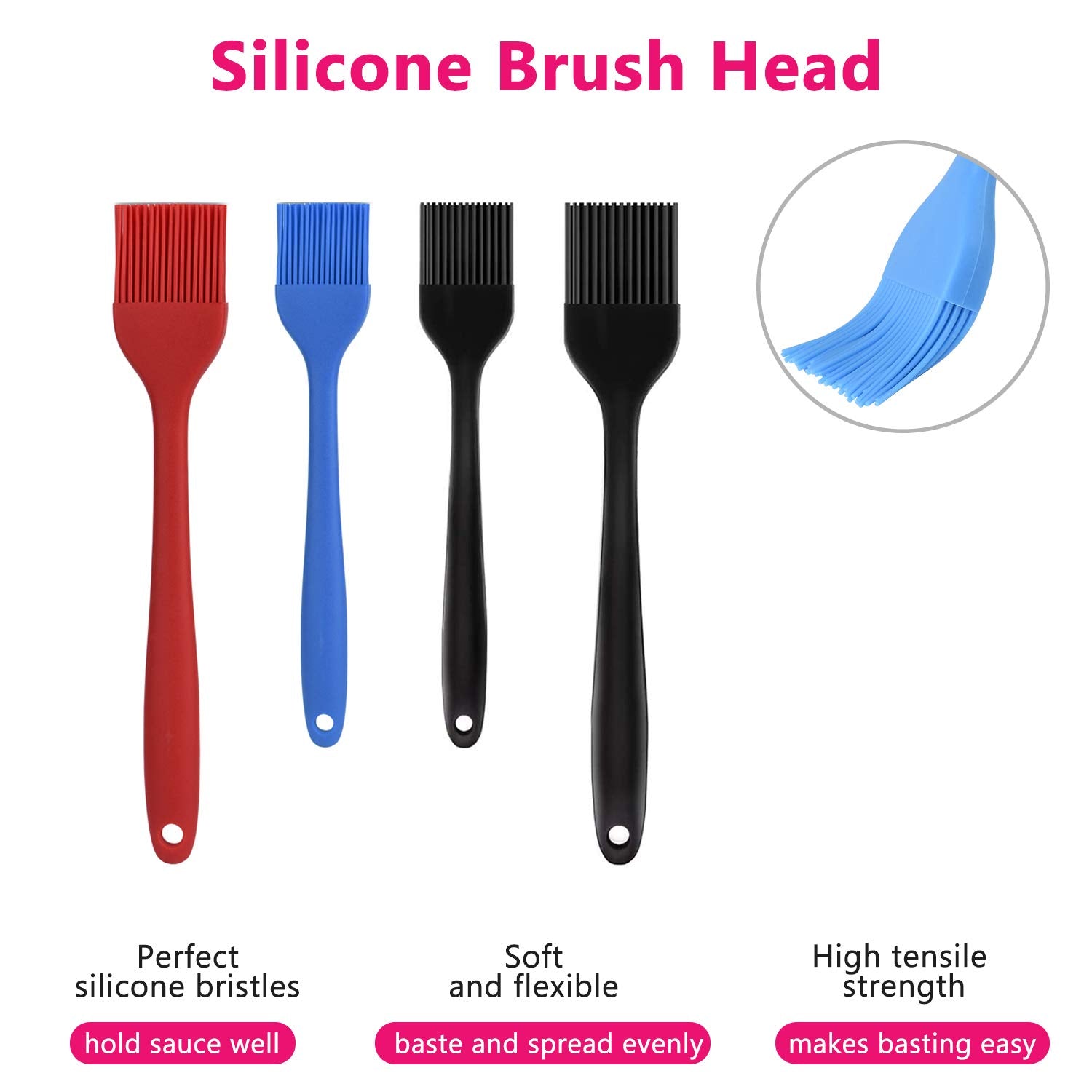 Hhyn small red silicone brush for delicate pastry work