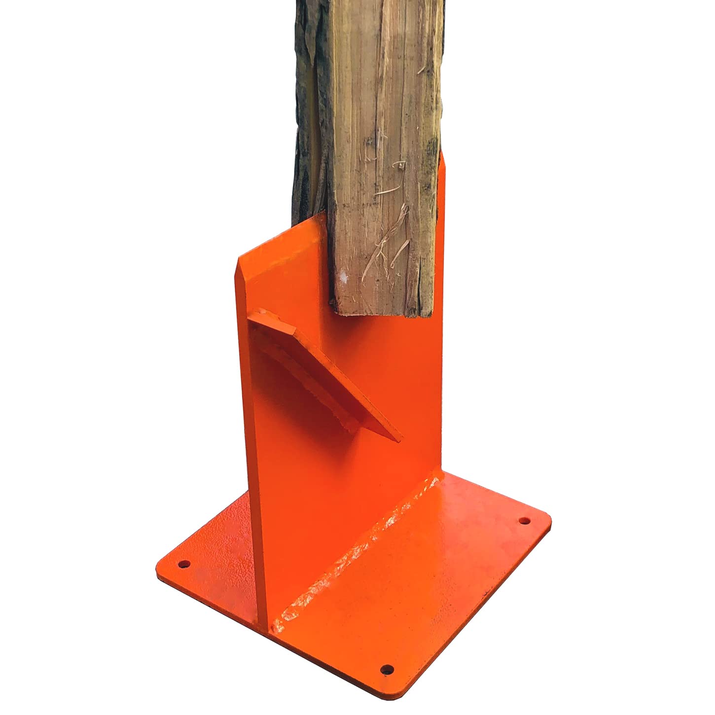 Hi Flame wood-kindling-splitter side view showing portable, safe firewood prep