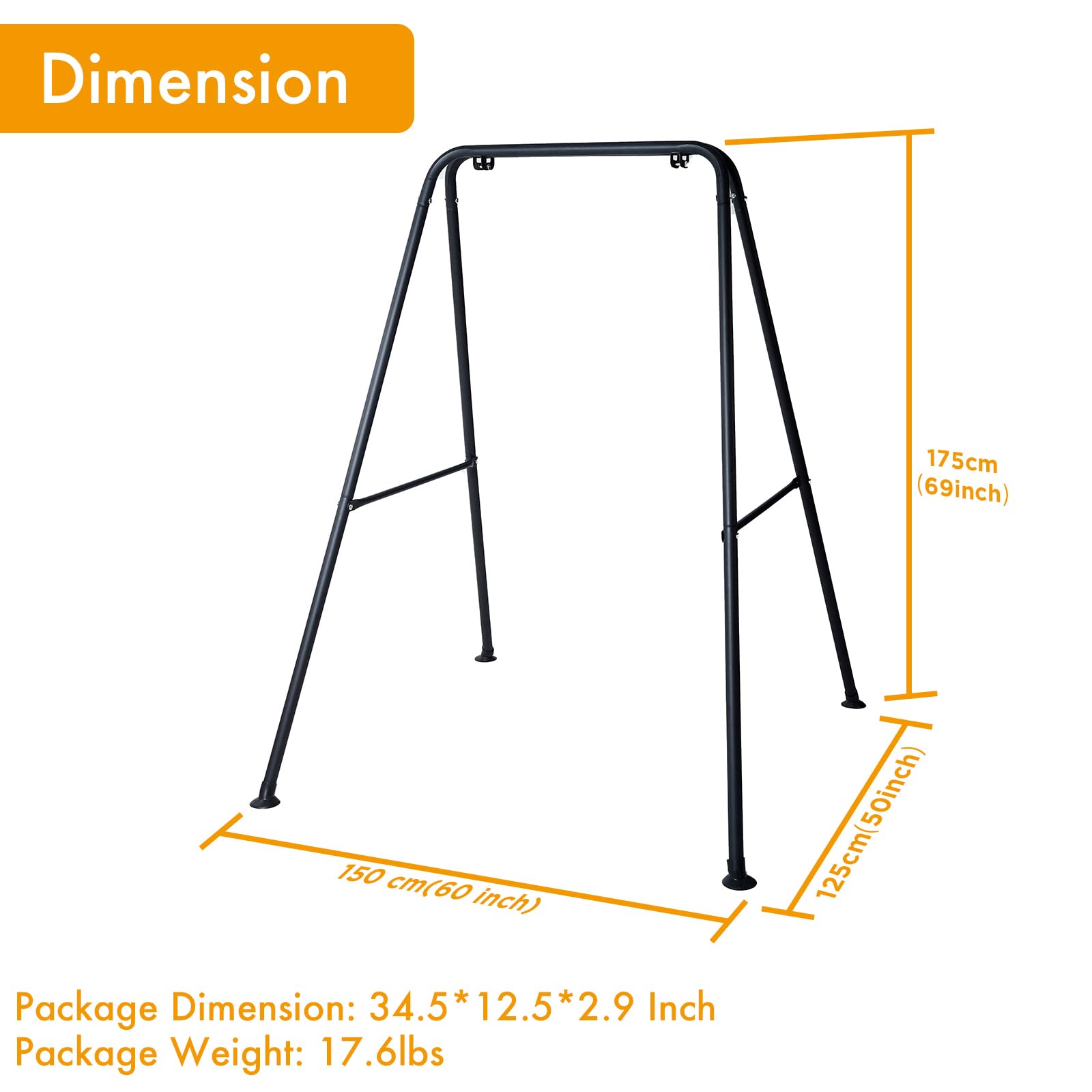 Hi-Na swing stand supports up to 440 lbs for versatile users