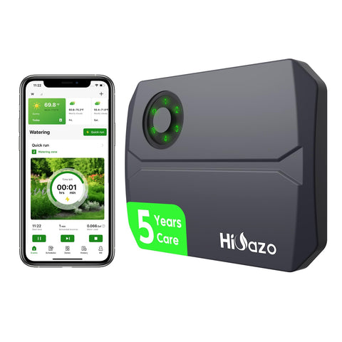HiOazo smart sprinklers controller with wifi setup for seamless irrigation control
