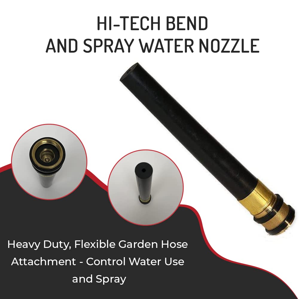 Hi-Tech heavy-duty brass and rubber nozzle built for tough outdoor jobs.