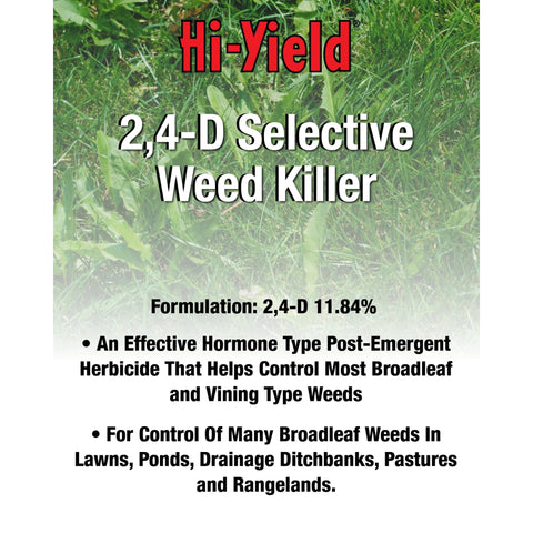 Hi-Yield 21416 label closeup showing usage guidelines and active ingredients.