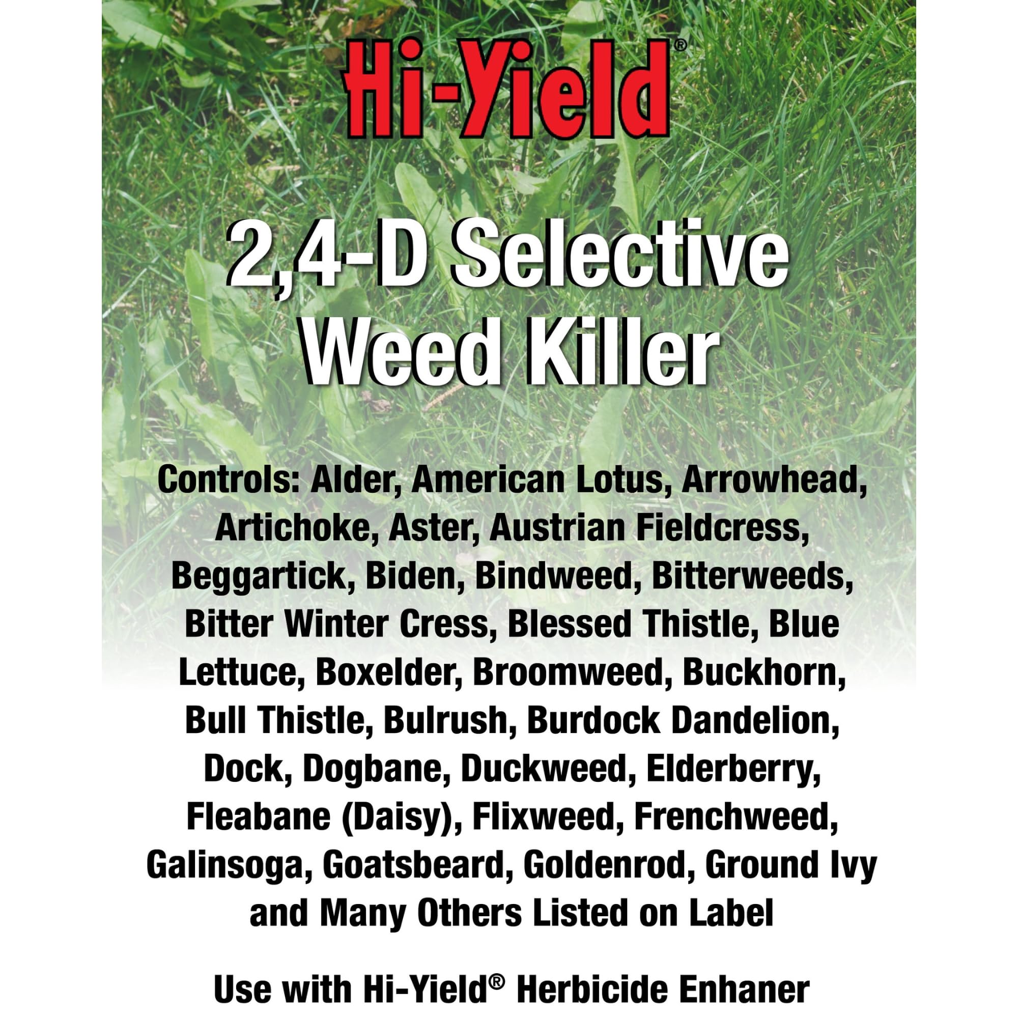 Hi-Yield 21416 application image illustrating versatile use in lawns and pastures.