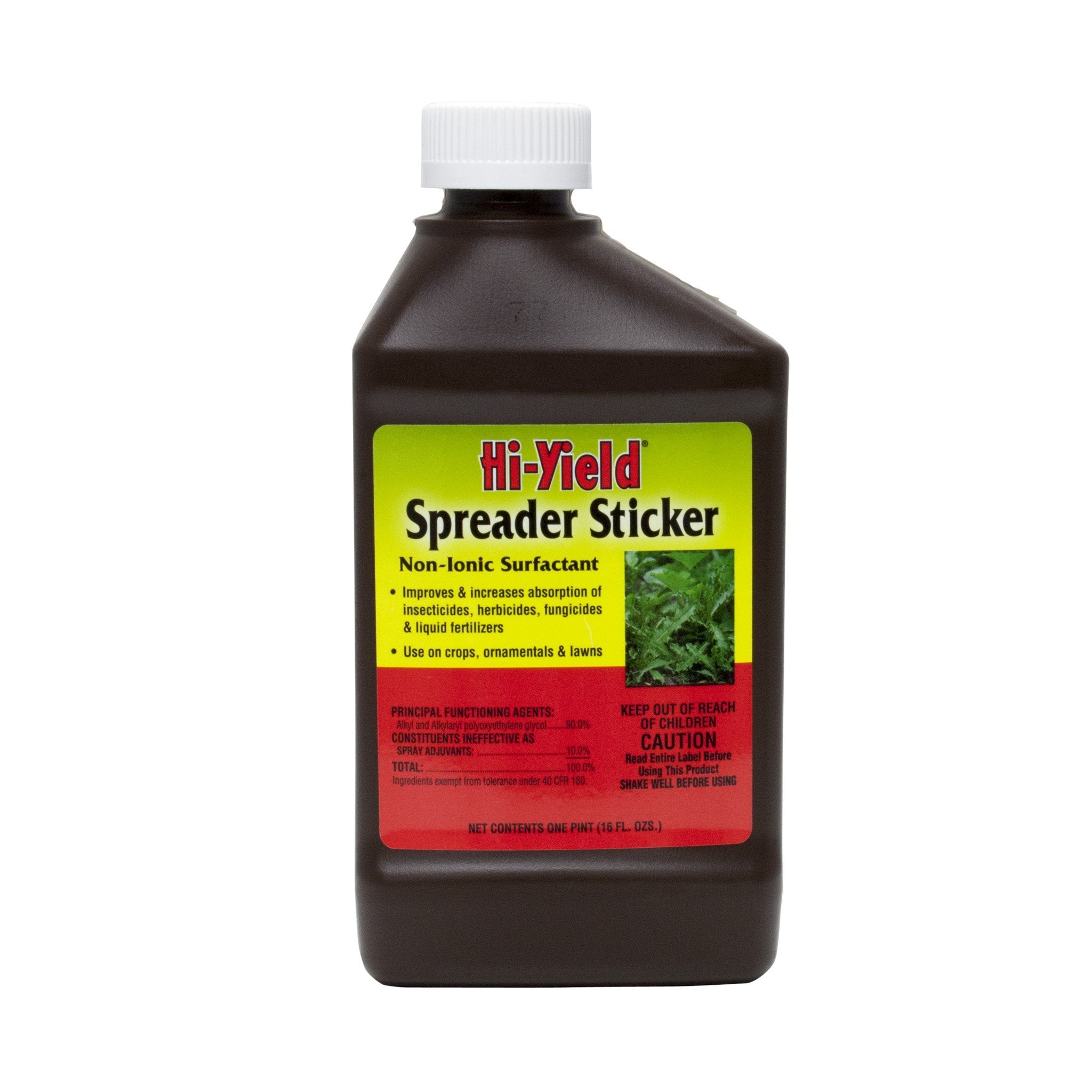 Hi-Yield Spreader Sticker 16oz bottle improves spray coverage and uptake