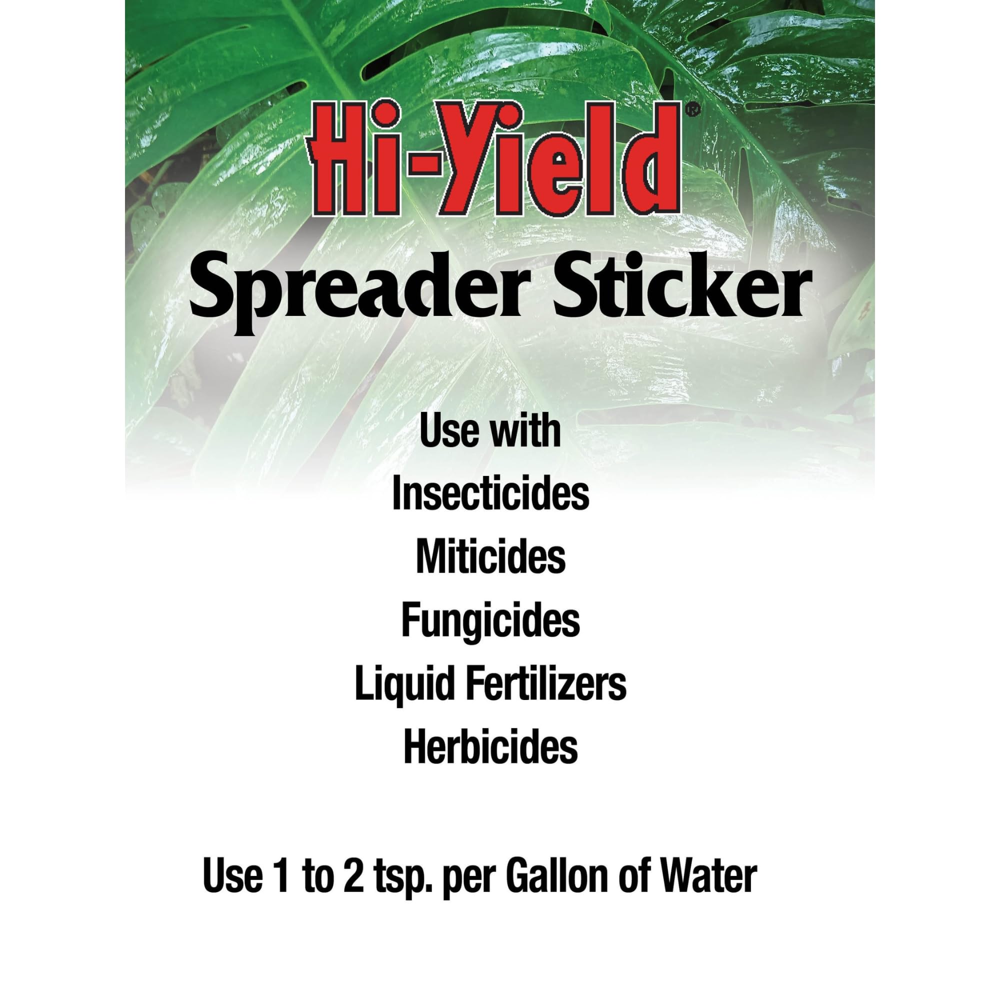 Hi-Yield Spreader Sticker bottle on tray with non-ionic surfactant