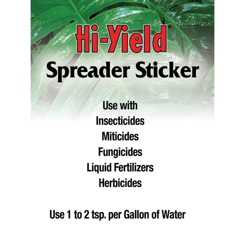 Hi-Yield Spreader Sticker bottle on tray with non-ionic surfactant