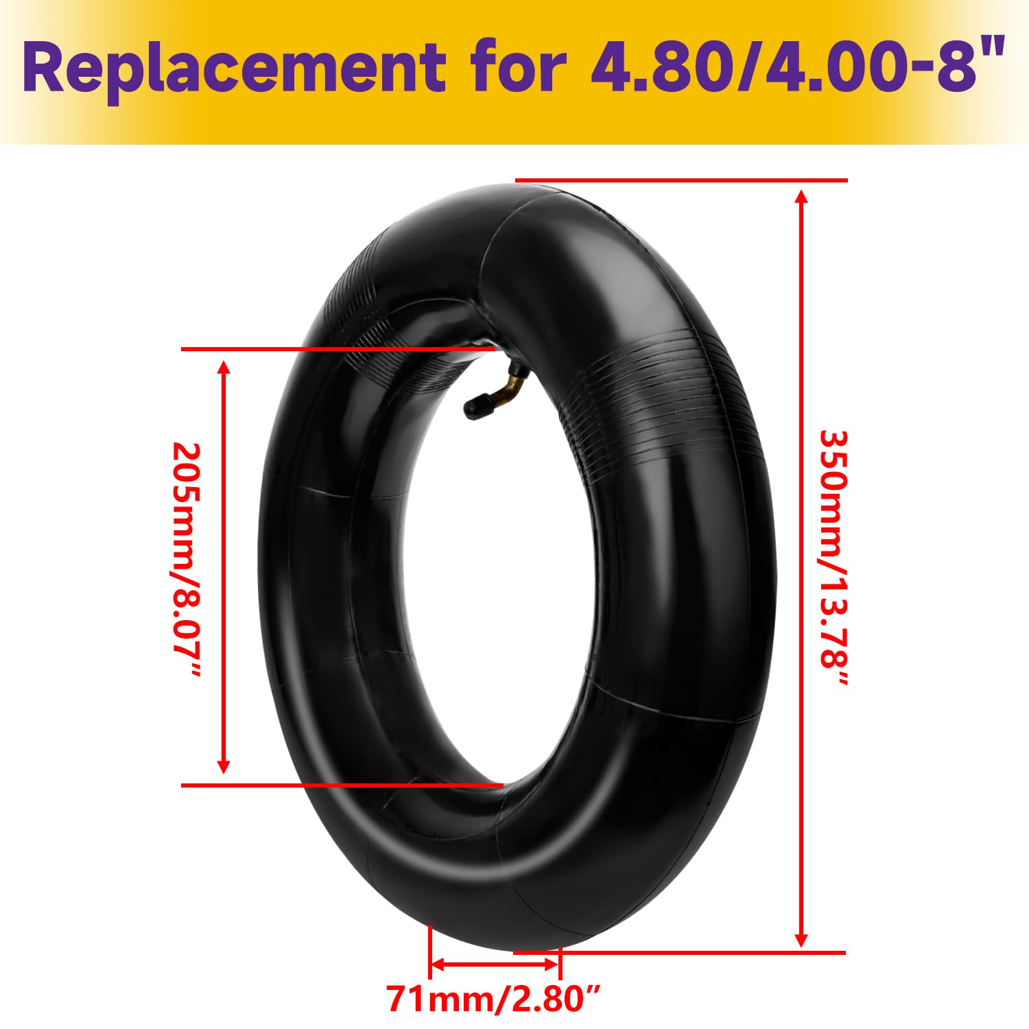 HIAORS 15.5-inch outer diameter inner tube replacement for carts and trailers