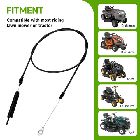 HIAORS aluminum deck cable delivers strength for long-lasting mower use.