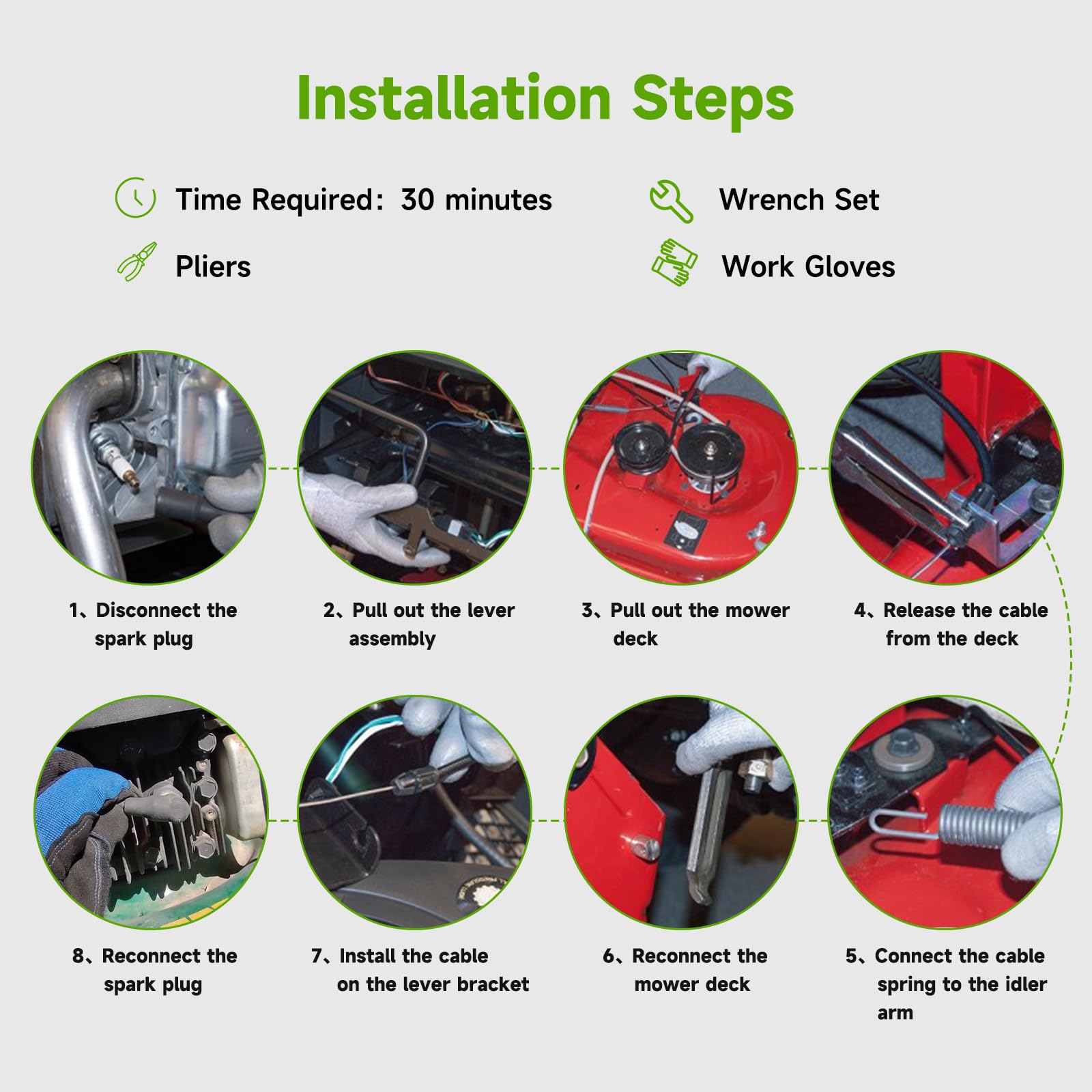 HIAORS compatible with Craftsman, Husqvarna, and Poulan Pro mower decks.