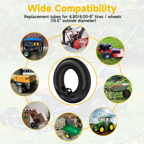 HIAORS heavy-duty natural rubber inner tube resists punctures during yard work