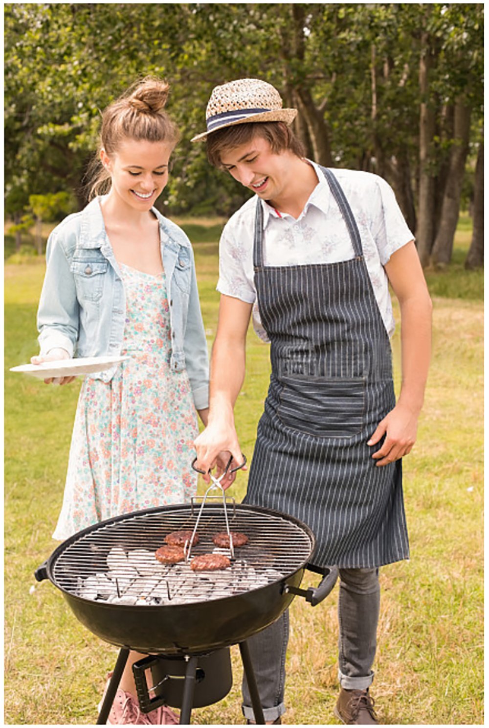 Hiash 16in kitchen scissor tongs ideal for BBQ setup and turning.