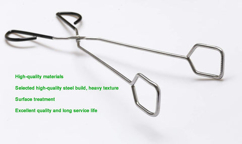 Hiash 16in kitchen scissor tongs heat-resistant in action at high heat.