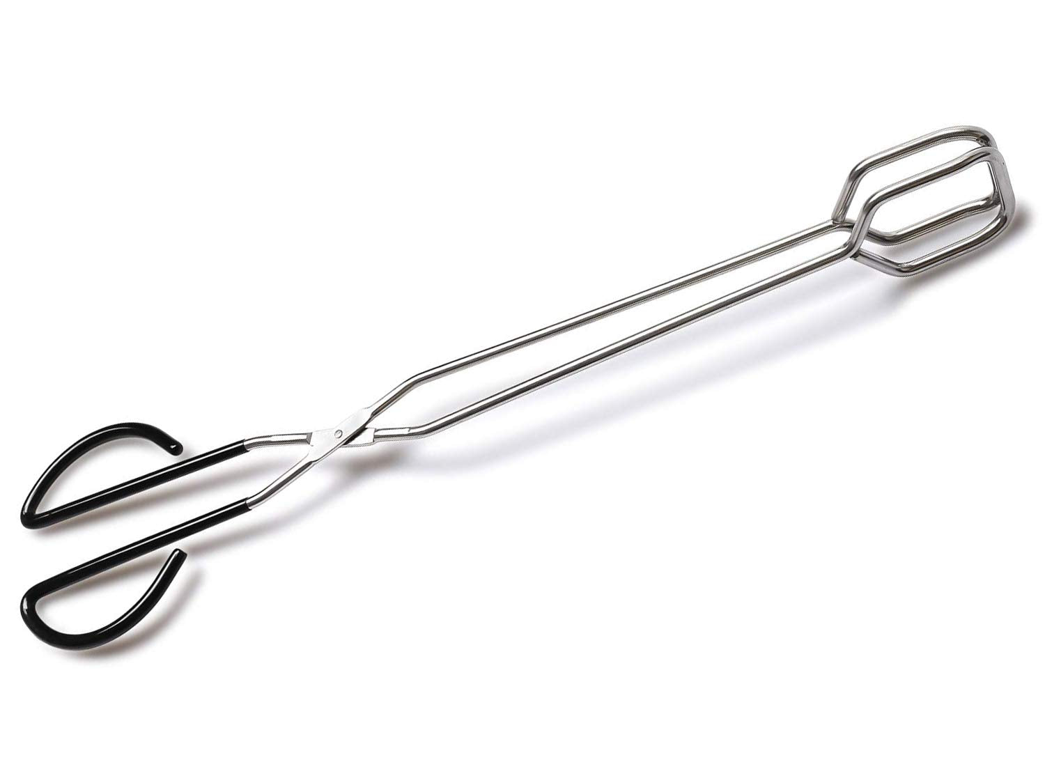 Hiash 16in kitchen scissor tongs side view highlighting long reach for safer grilling.