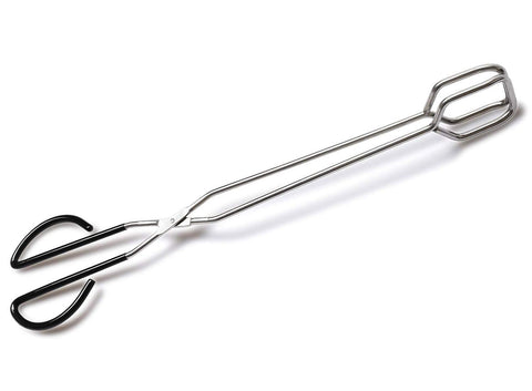 Hiash 16in kitchen scissor tongs side view highlighting long reach for safer grilling.