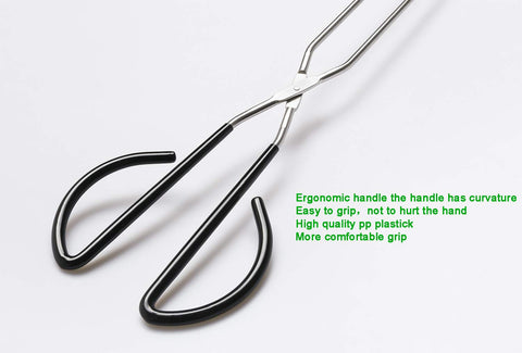 Hiash 16in kitchen scissor tongs stainless steel body for durable cooking.