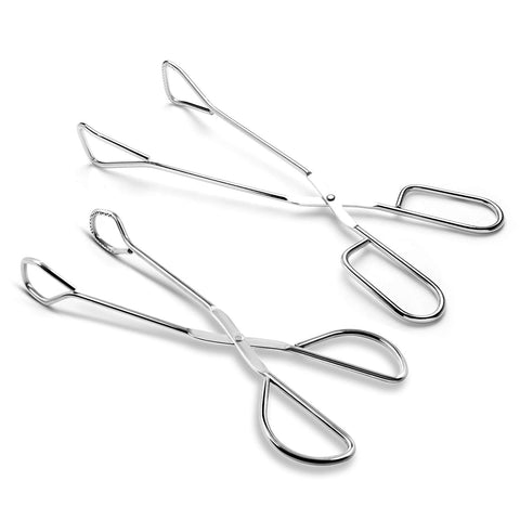 Hiash 9-inch tongs with ergonomic grip for precise flipping and turning.