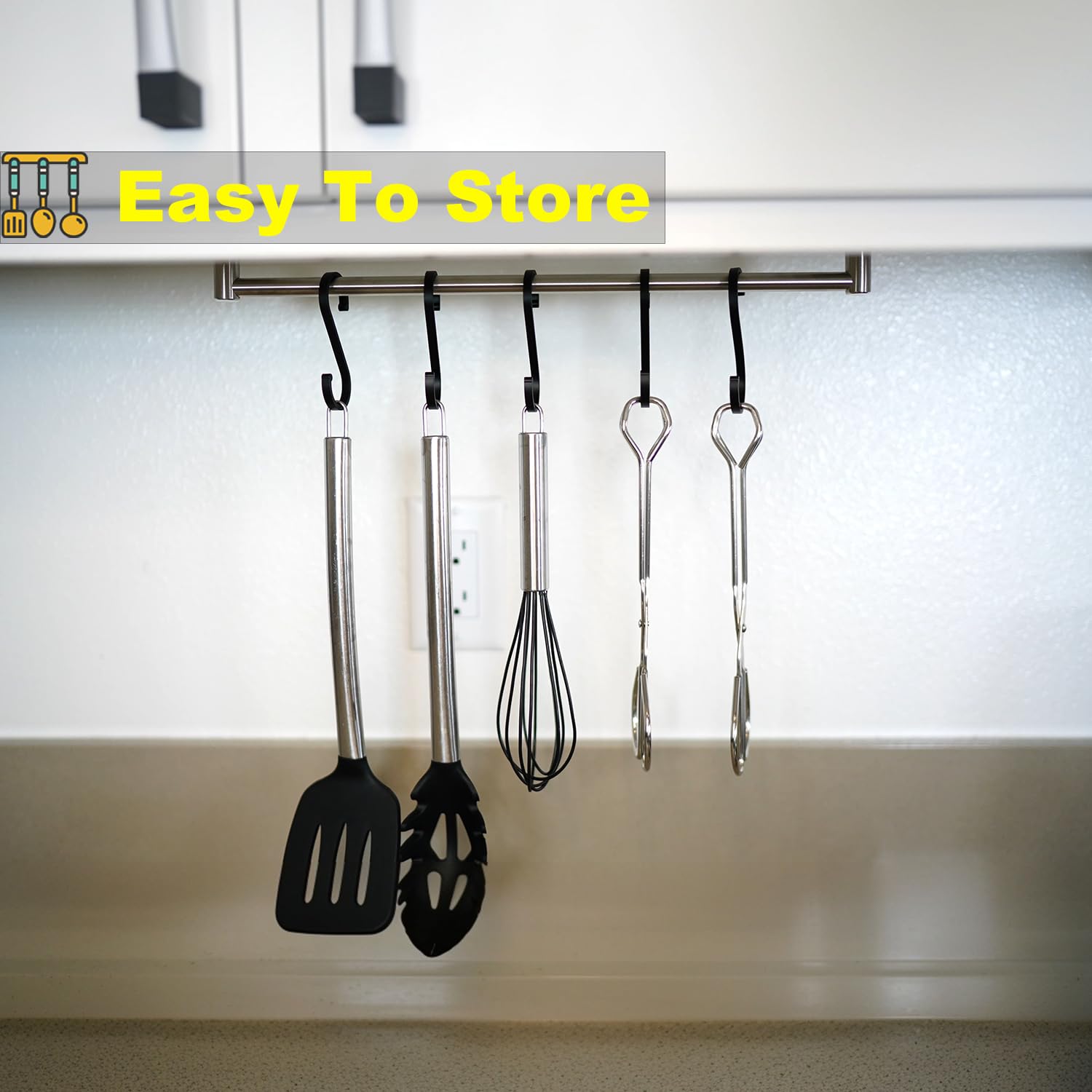 Hiash tongs with hanging hole for convenient storage